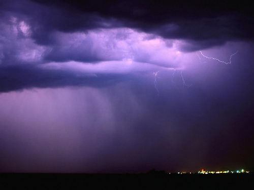 Небо, молнии.
