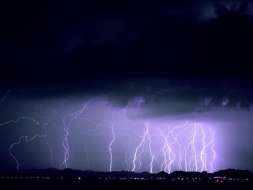 Небо, молнии.