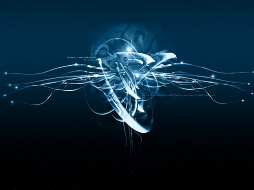 Компьютерная графика - серебрянные провода