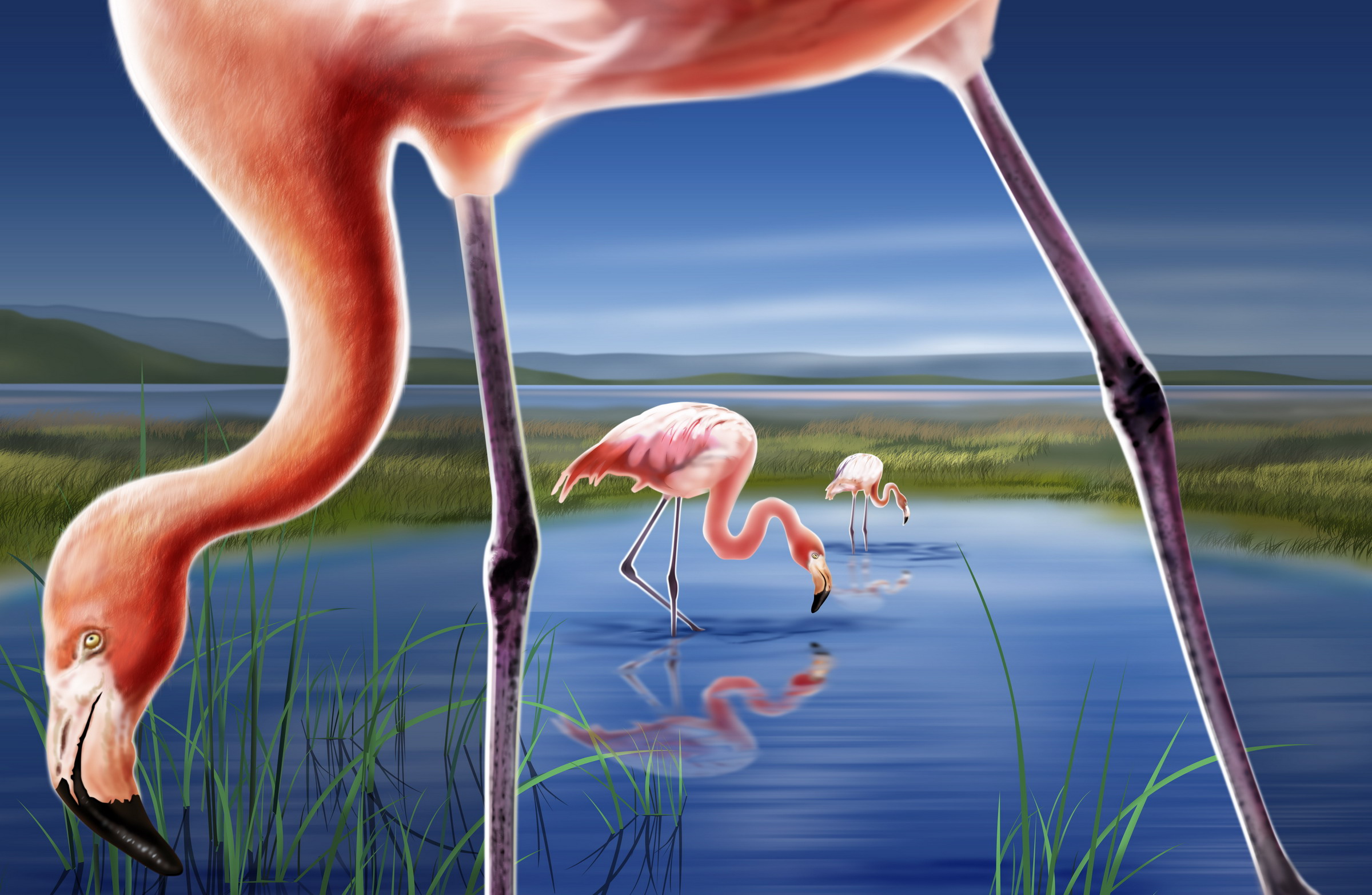 Рисованные обои