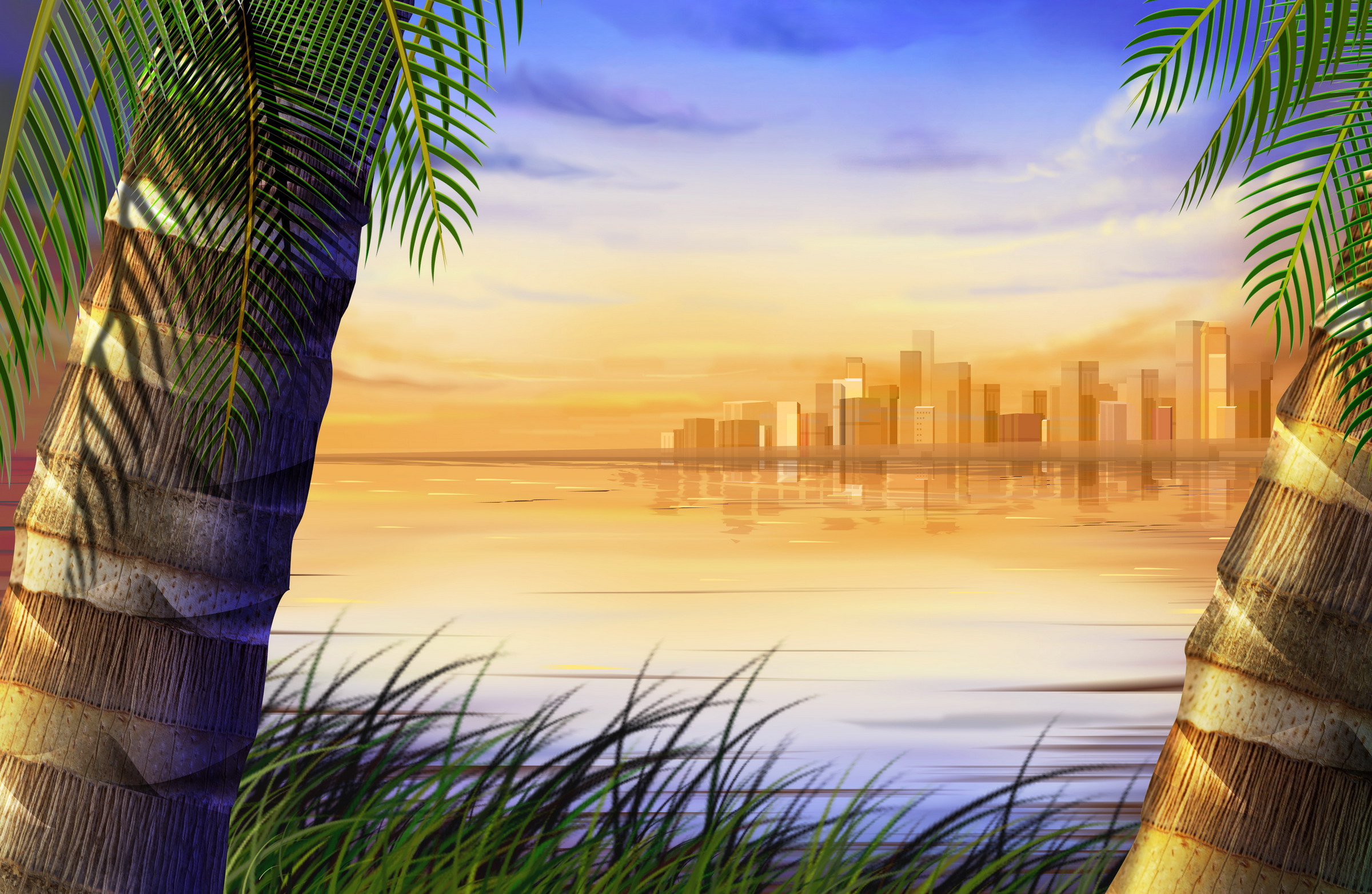 Рисованные обои