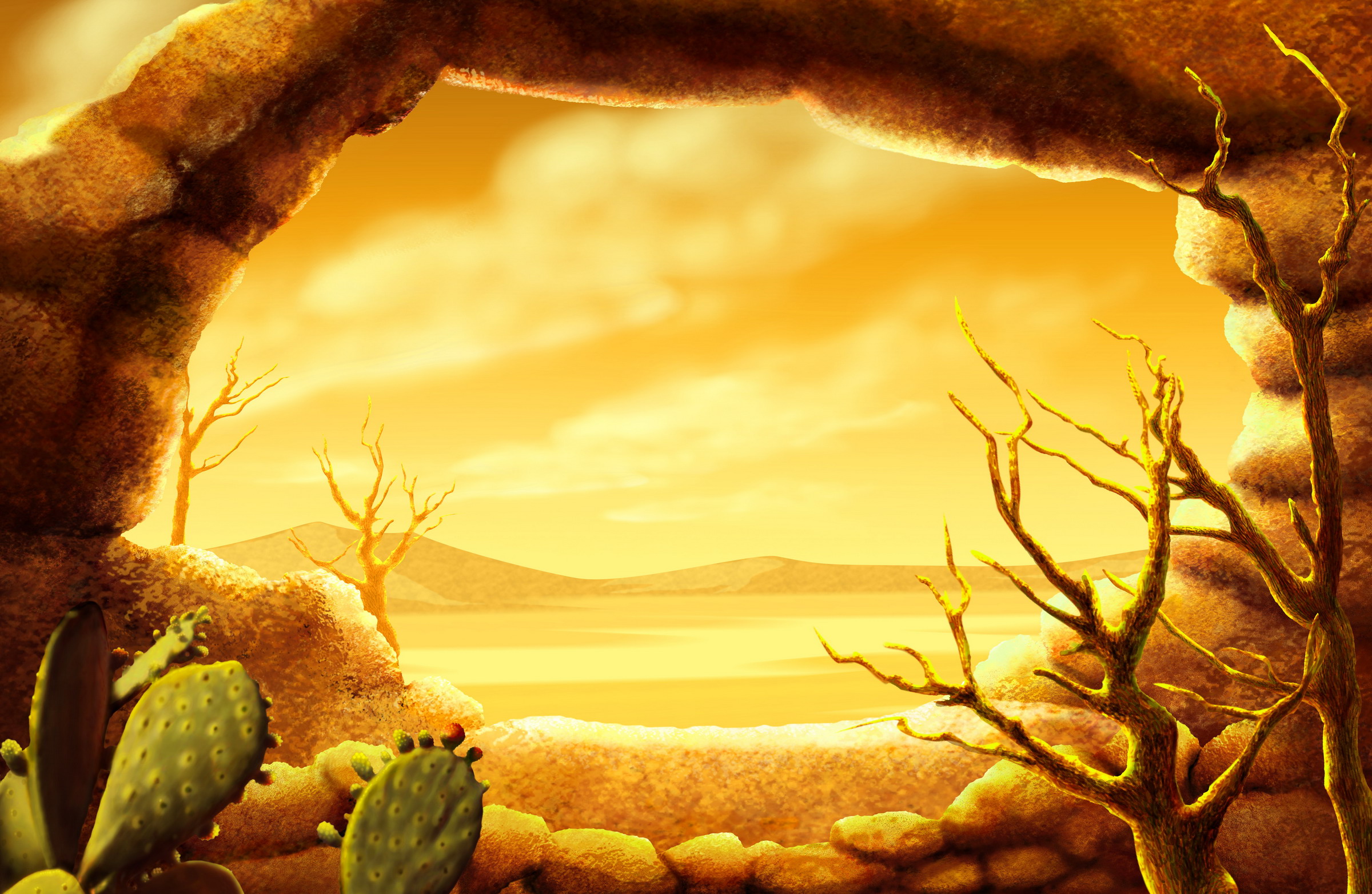 Рисованные обои