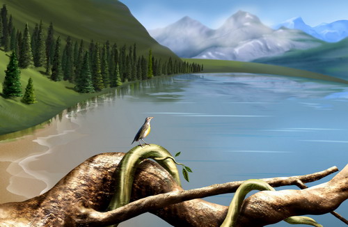 Рисованные обои