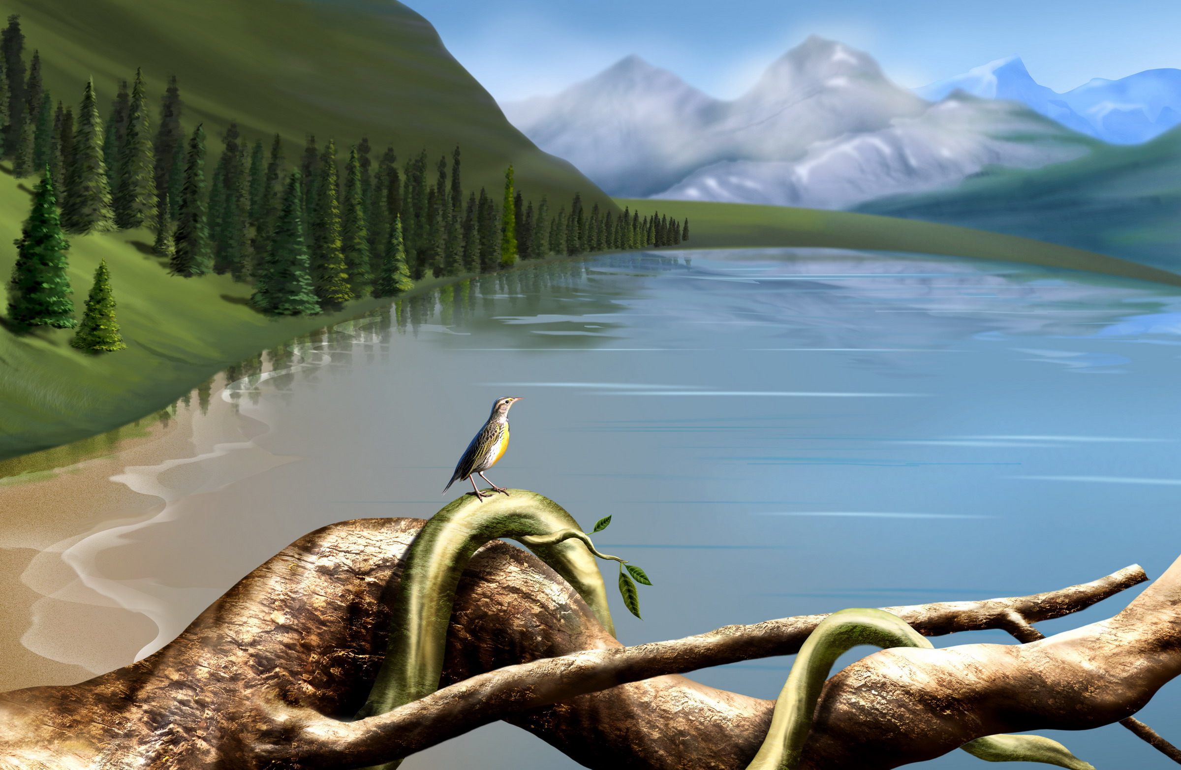 Рисованные обои