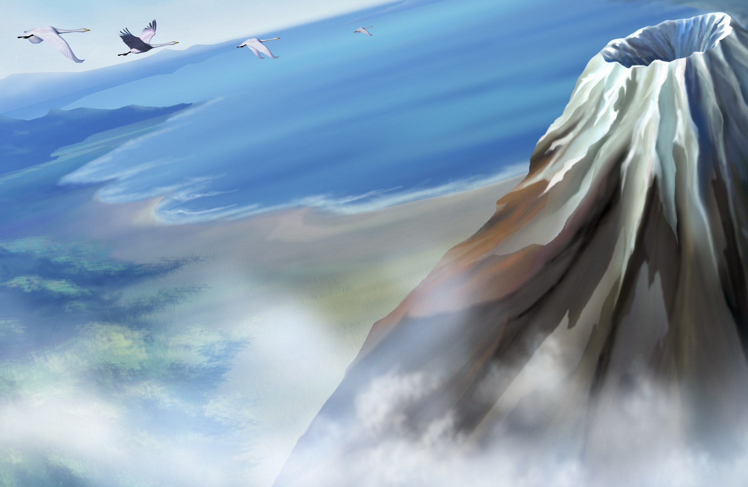 Рисованные обои