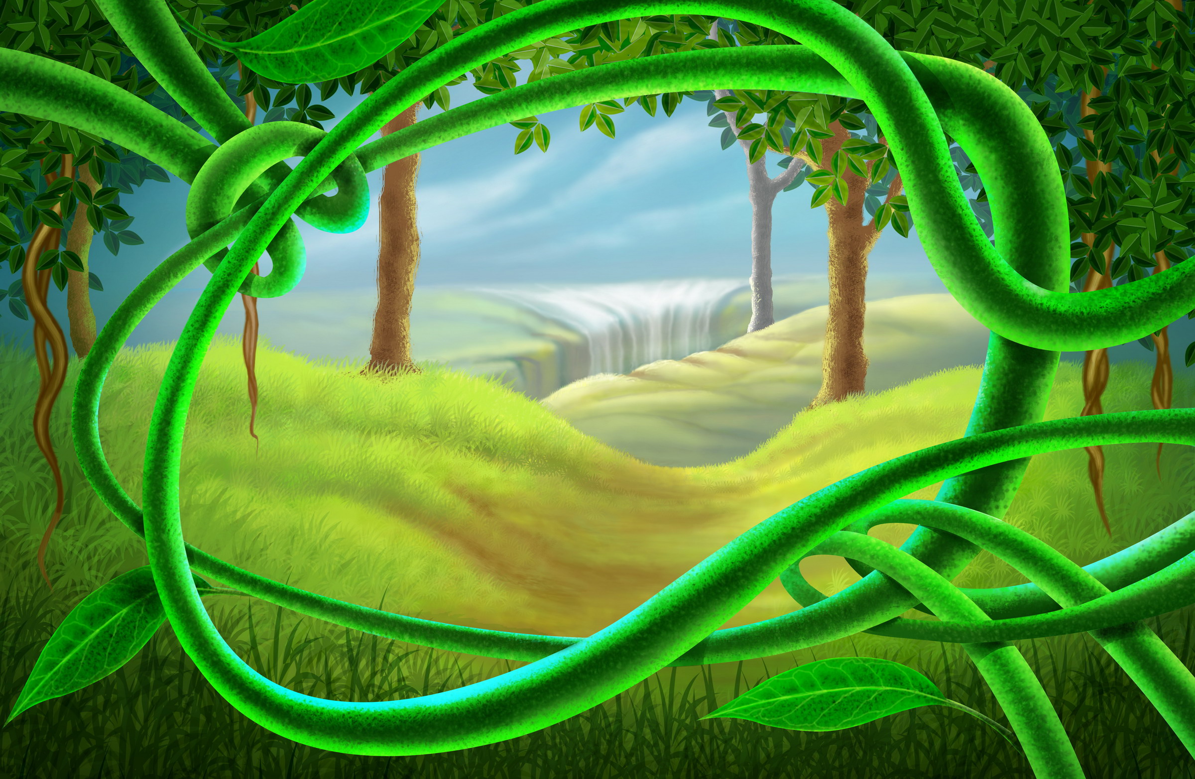 Рисованные обои