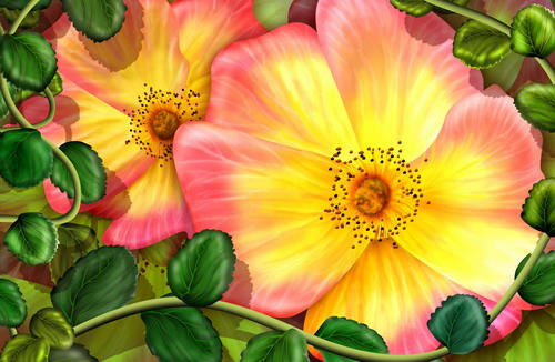 Рисованные обои