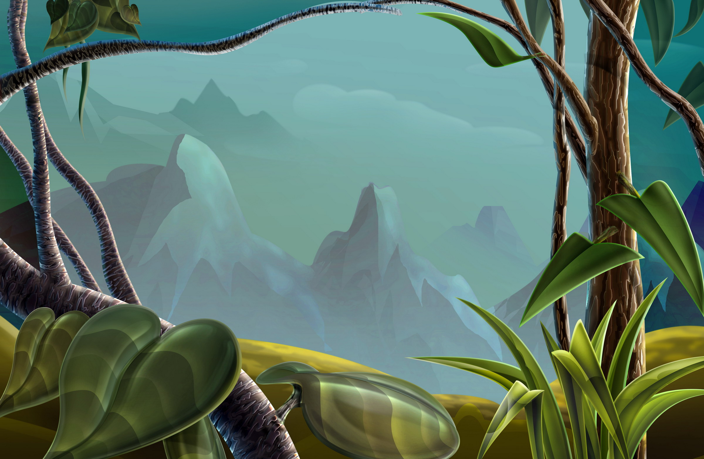 Рисованные обои