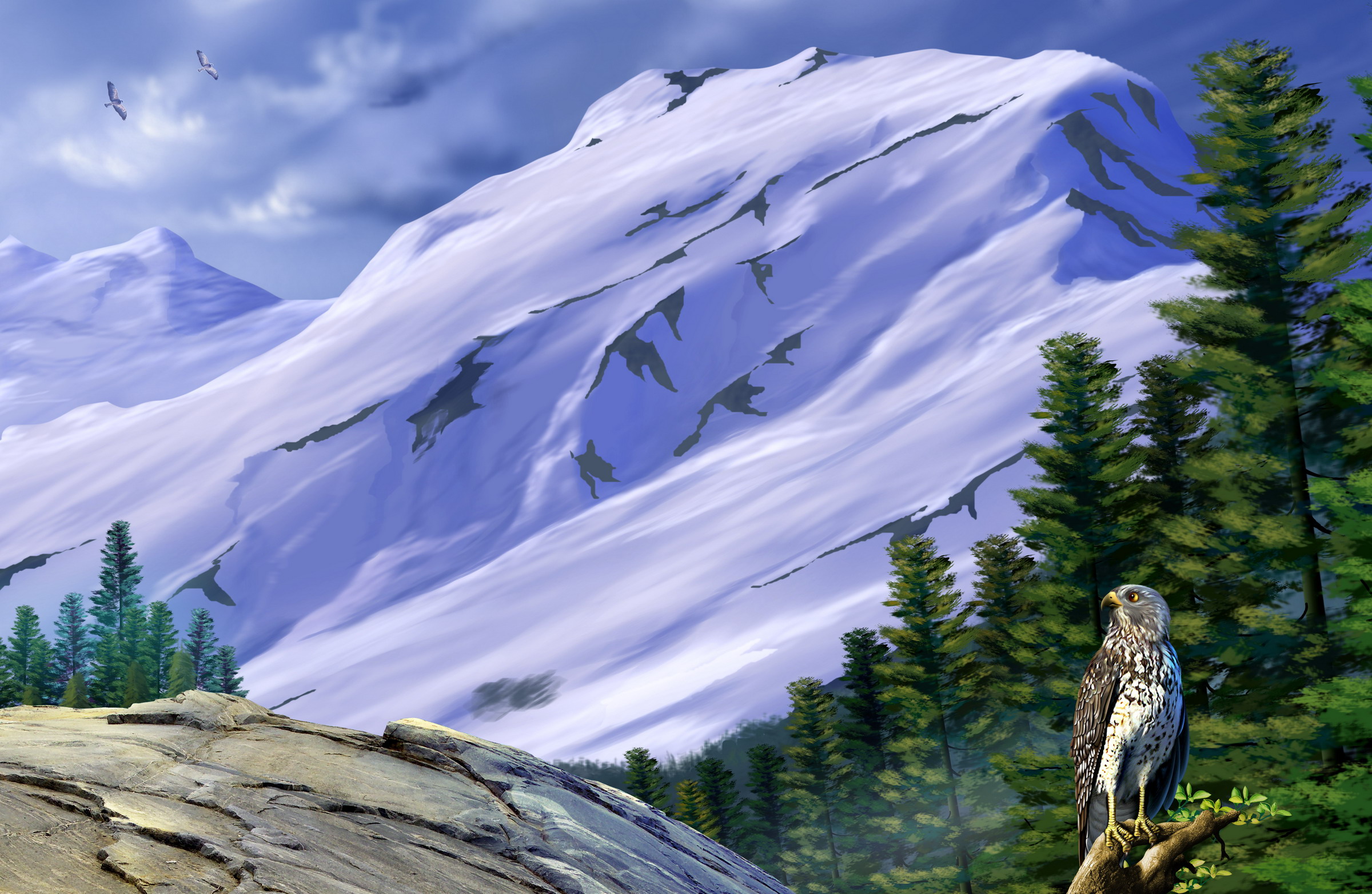 Рисованные обои