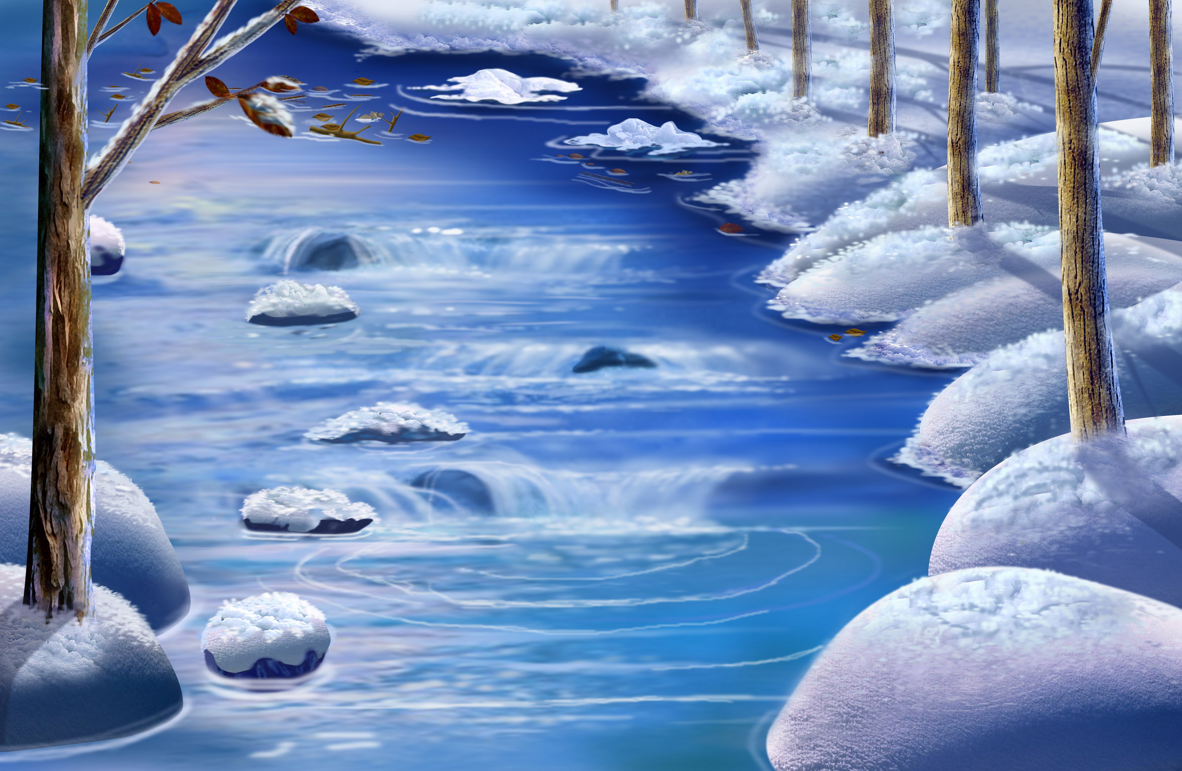 Рисованные обои