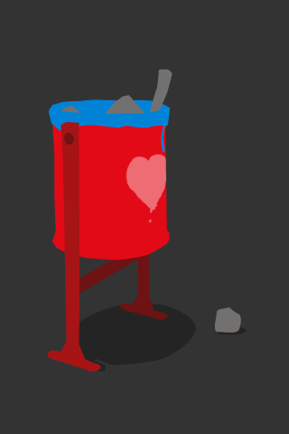 Обои для вашего iPhone - урна с сердцем