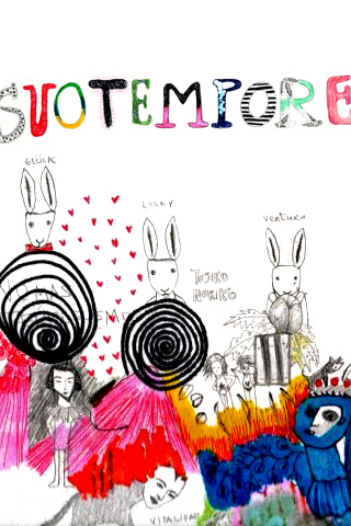 Обои для iPhone - алиса в стране чудес карандашами