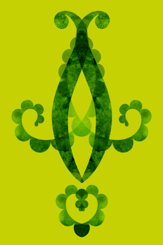 Обои для вашего iPhone - зеленый узор на салатовом фоне