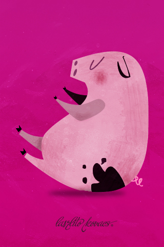 Обои для вашего iPhone - розовая свинья