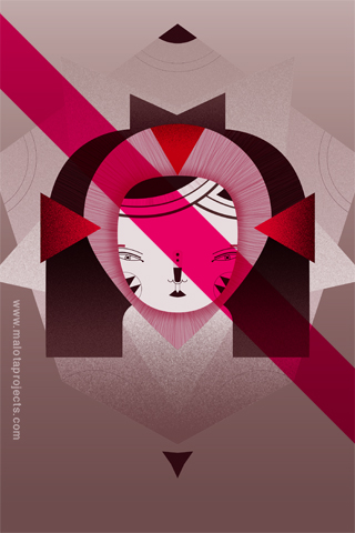 Обои для вашего iPhone - портрет гейши