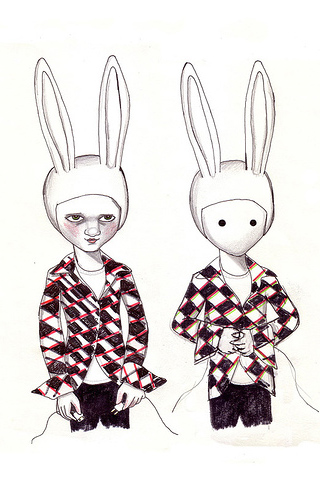 Обои для вашего iPhone - два мальчика-зайчика