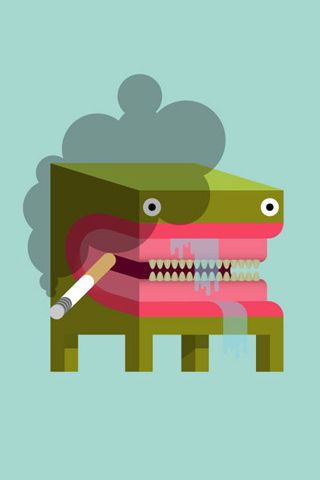 Обои для вашего iPhone - курящая тумбочка