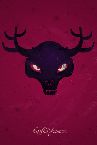 Обои для вашего iPhone - фиолетовый олень