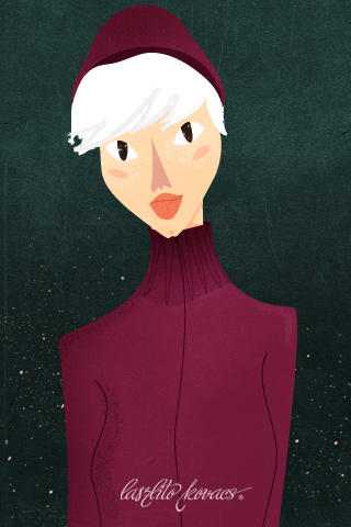 Обои для вашего iPhone - нарисованная девушка